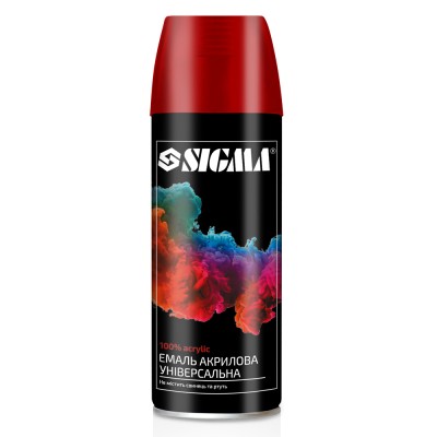 Эмаль аэрозольная акриловая 400мл RAL 3005 темно-вишневый глянец SIGMA 2736941 Эмаль аэрозольная акриловая 400мл RAL 3005 темно-вишневый глянец SIGMA 2736941