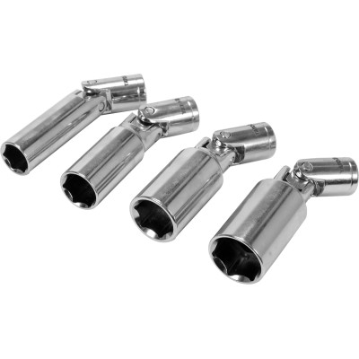 Головки торцеві до "свічок" двигунів з шарнірним приводом Yato, квадрат 3/8", М14, 16, 18, 21 мм, 4 YT-38520