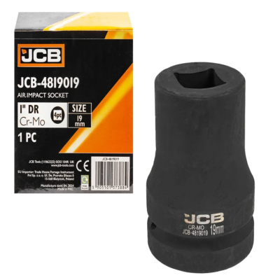 Головка ударная для футорки 1" 19 мм (4-гранная) JCB Tools JCB-4819019 Головка ударная для футорки 1" 19 мм (4-гранная) JCB Tools JCB-4819019