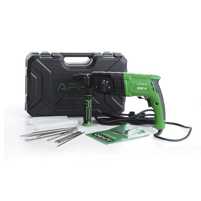 Перфоратор прямий APRO 2,8 Дж, 850В, SDS+, 850H, кейс 896212