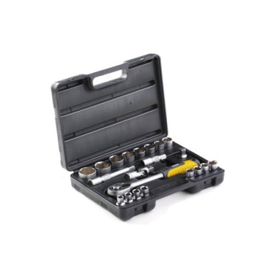 Набір насадок CrV 1/2 (22шт) (інструментів) торцевих з тріскачкою СИЛА 251222