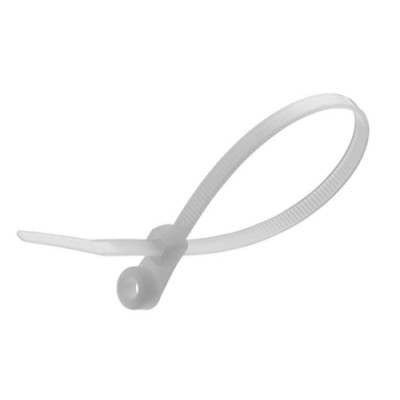 Хомут нейлоновый с креплением 4х150 белый (100шт) (универсальный) APRO CTRM-W4150