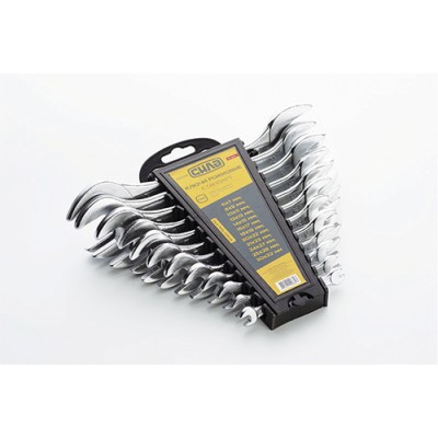 Набір ключів ріжкових Стандарт CrV 6х7, 8х9, 10х11, 12х13, 14х15, 16х17, 18х19, 20х22, 21х23, 24x27, 25х28, 30х32мм 12шт