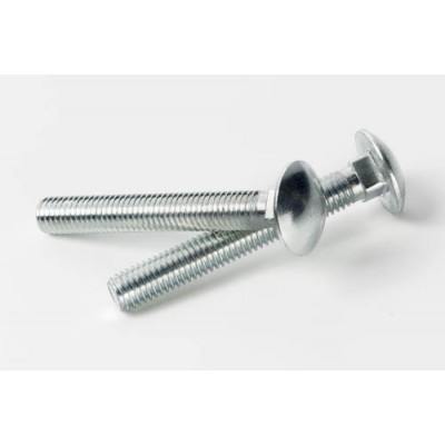 Болт з квадратним підголовником з повним різьбленням М6*16 DIN 603 клас міцності 4,8 цинк білий (пач. 50шт) APRO 5V26016-2