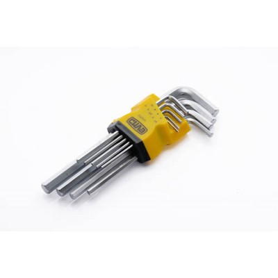 Набір шестигранників 1,5, 2, 2,5, 3, 4, 5, 6, 8, 10 середніх CrV (9шт) СИЛА 202505