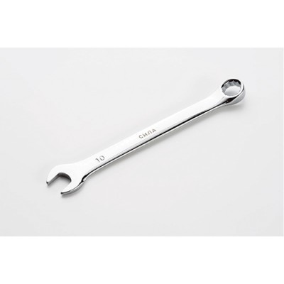 Ключ ріжково-накидний полірований CrV 10мм СИЛА 201060