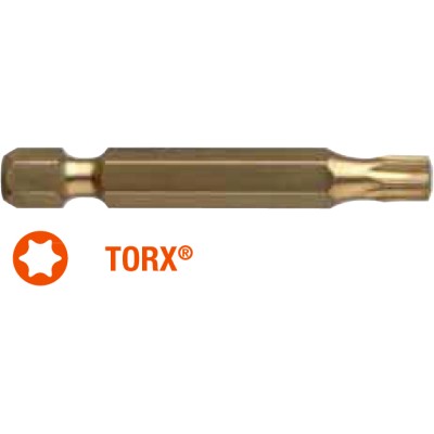Насадка отверточная титановая ISOTIN USH Torx T15 x 50 мм Torsion 10 шт UUSG0203655